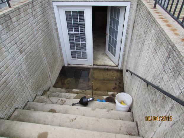 A recent home flooding service job in the  area