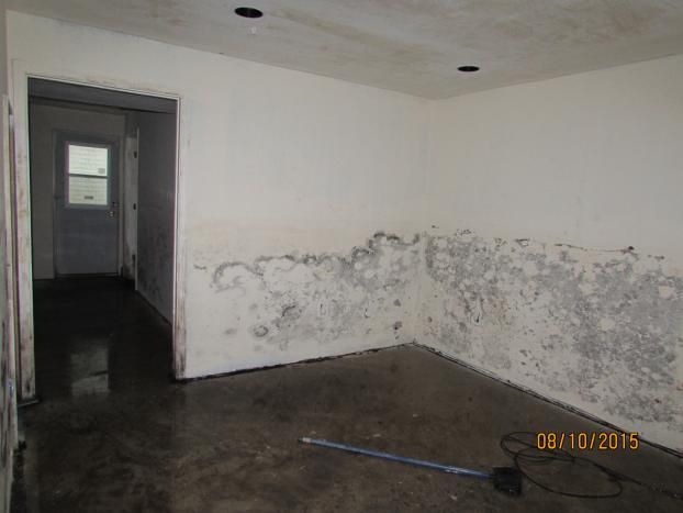 Before a completed water damage project in the Waldorf, MD area